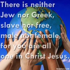 equality--all are one in Christ Galatians 3-28